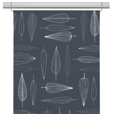 2-pack panelgardiner med frostigt bladmönster i beige