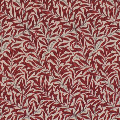 Ramas röd/beige tyg med morris mönster inredningstyg| Rosahuset.com