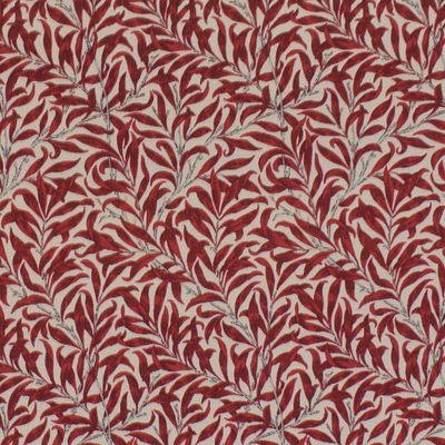 Ramas röd/beige tyg med morris mönster inredningstyg| Rosahuset.com
