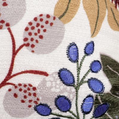 Närbild på Laura kuddfodral med blå broderade bär och dekorativa botaniska detaljer.  SEO Meta-titel  Laura Vit/Multi Kuddfodral 45x45 cm | Broderat Blommönster & Teddybaksida  Meta-beskrivning  Laura kuddfodral 45x45 cm i vit/multi med botaniskt mönster, broderade detaljer och mjuk teddybaksida. Passar perfekt med innerkudde 50x50 cm för ett fylligt resultat.  kan du ge ett annat namn för botaniskt  Absolut. För kuddfodral och heminredning fungerar ofta dessa alternativ bättre än botaniskt:  Blommigt mönster Växtinspirerat mönster Naturinspirerat mönster Mönster med blommor och blad Floral design Blomsterinspirerat mönster Dekorativt blommönster Naturmotiv med blommor och bladverk Blomster- och bladmönster Organiskt inspirerat mönster  Eftersom "blommönster" finns med på er lista över ord som inte ska användas skulle jag istället rekommendera formuleringar som:  "Det uttrycksfulla mönstret består av blommor, blad och bär i harmoniska toner av vinrött, blått, grönt och beige mot en ljus botten."  eller  "Det naturinspirerade motivet med blommor, blad och bär skapar ett levande och dekorativt uttryck."  eller  "Det växtinspirerade mönstret kombinerar blommor, blad och bär i mjuka, harmoniska färger."  För just Laura skulle jag välja "naturinspirerat motiv" eller "växtinspirerat mönster", eftersom de beskriver produkten väl utan att kännas överanvända.