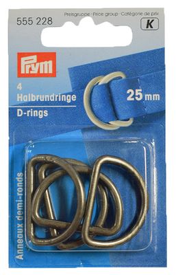 D-ring antik silver 25mm - PRYM sybehör