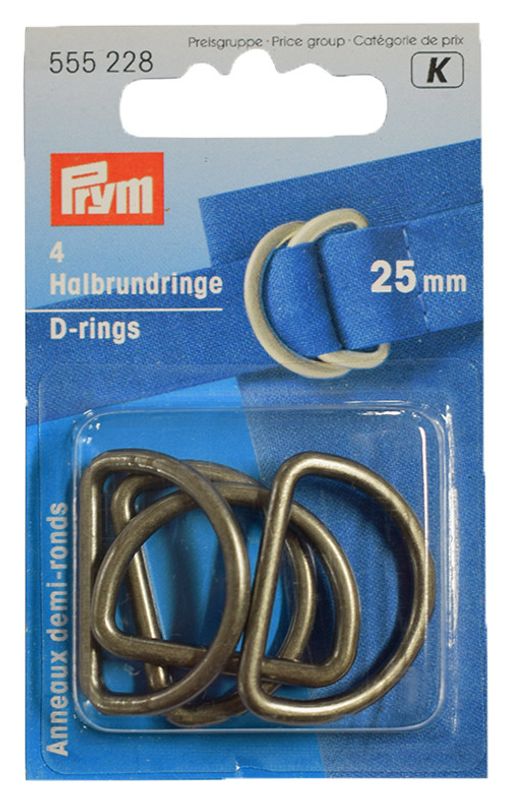 D-ring antik silver 25mm - PRYM sybehör