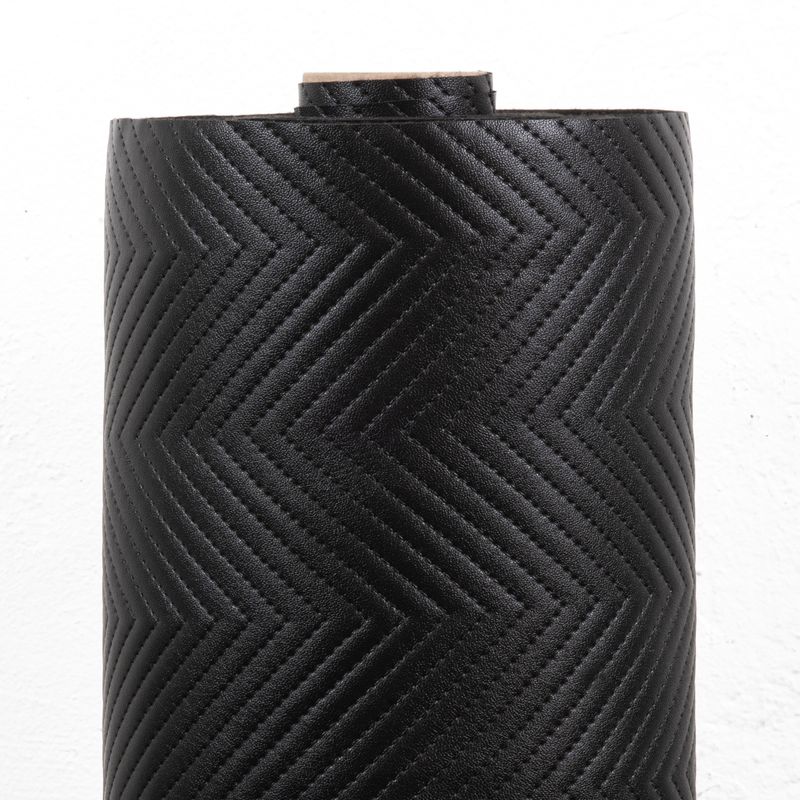 Capiton svart fuskskinn för möbelklädnad och inredning