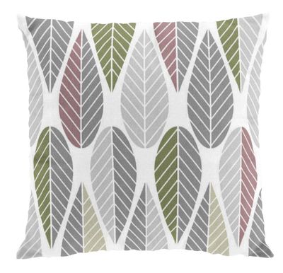 Kuddfodral Blader rosa från Arvidssons textil.