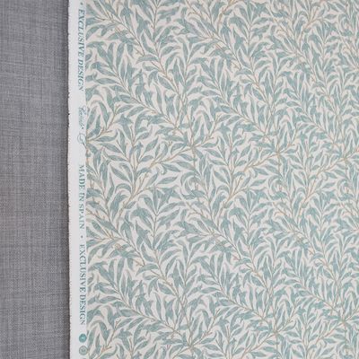 Ramas turkos inredningstyg i morris stil hos Rosahuset.com. Handla enkelt i vår webbutik som är fylld med textil och textilier.