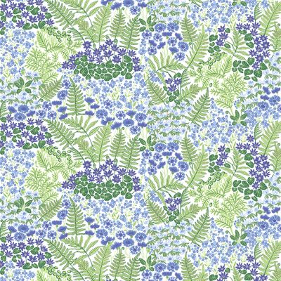 Färgstarkt blommönster i bomull – tyg från Arvidssons Textil