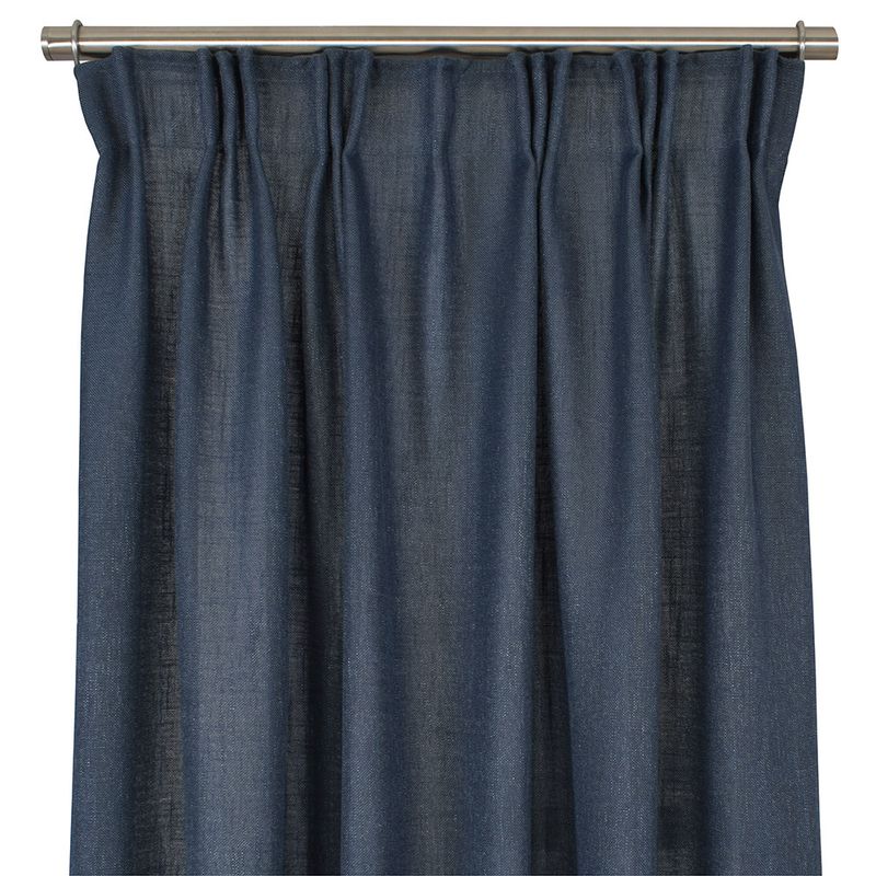 Billiga enfärgade marinblå gardiner i fin kvalité