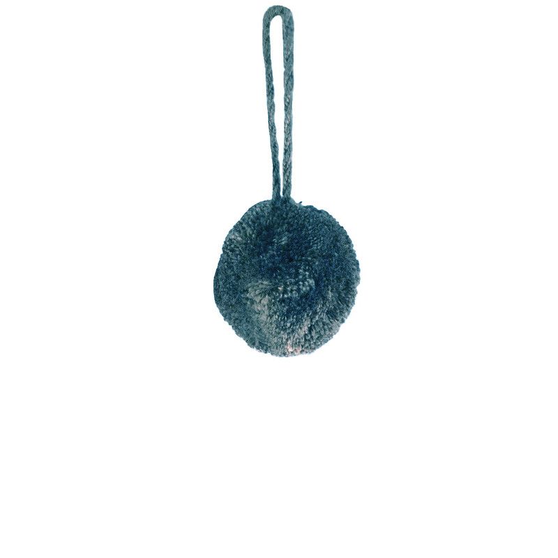 Petrol pom pom mini garnboll för dekoration av kläder eller kuddar, sybehör online.