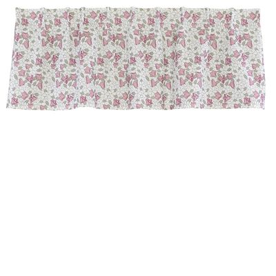 Lisa rosa gardinkappa med ett rosa blomster motiv| nordisktextil.se